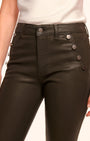 Ramy Brook Helena Coated High-Rise Flare Jean at Romi Boutique