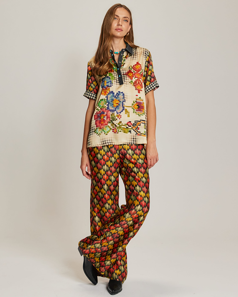 Me369 MYLA COLLAR SHIRT at Romi Boutique
