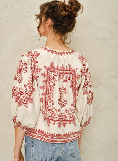 EDEN PRINT JACKET IN RED