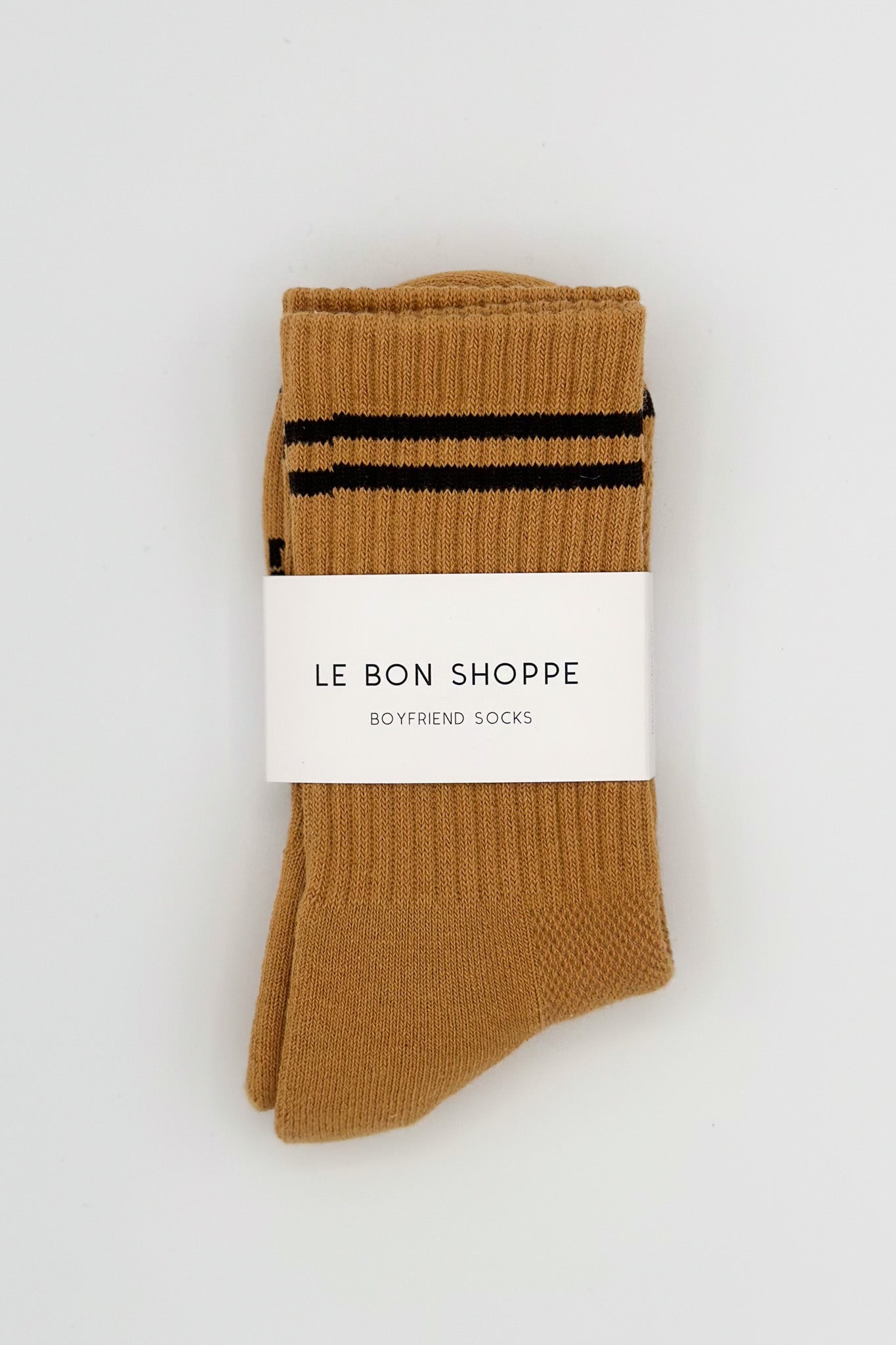 LE BON SHOPPE BOYFRIEND SOCKS IN BISCOTTI at Romi Boutique