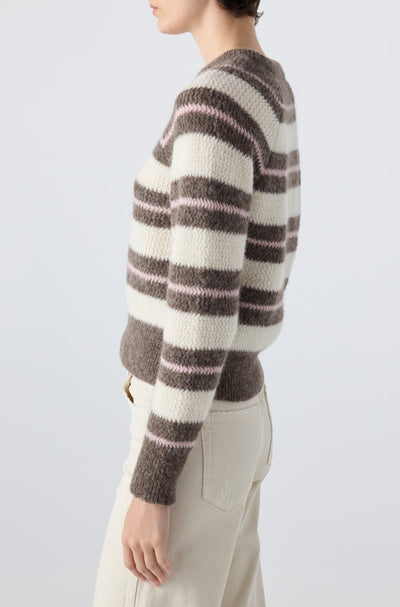 SYDNEY SWEATER IN COCOA/BONE MULTI
