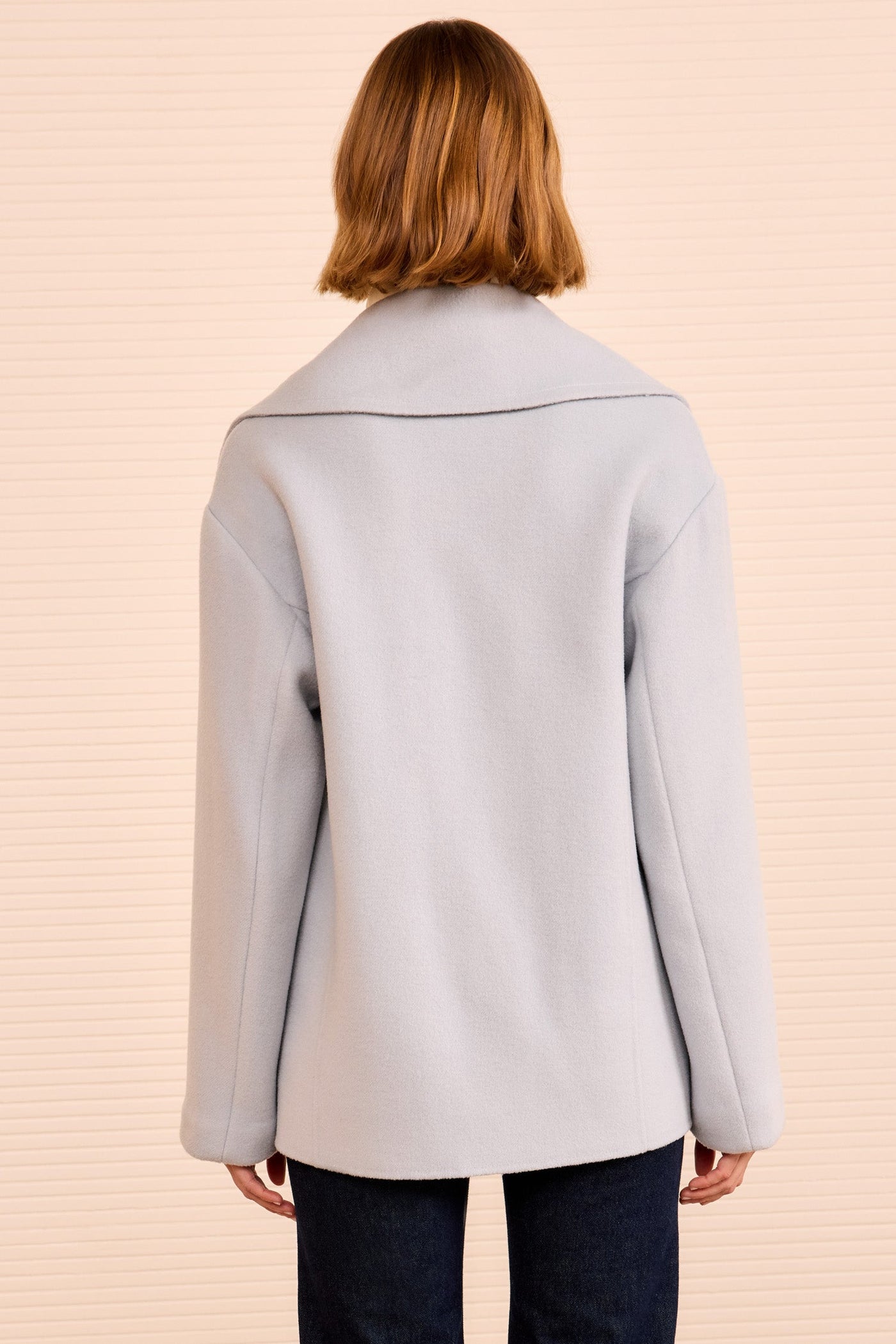 DIANA WOOL PEACOAT IN SLATE