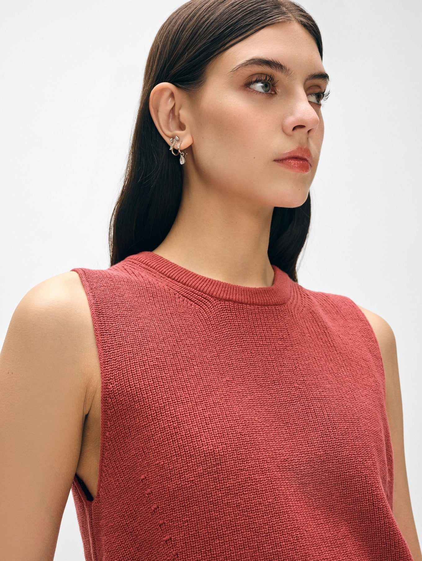 ORGANIC COTTON BLEND SHELL IN STRAWBERRY JAM