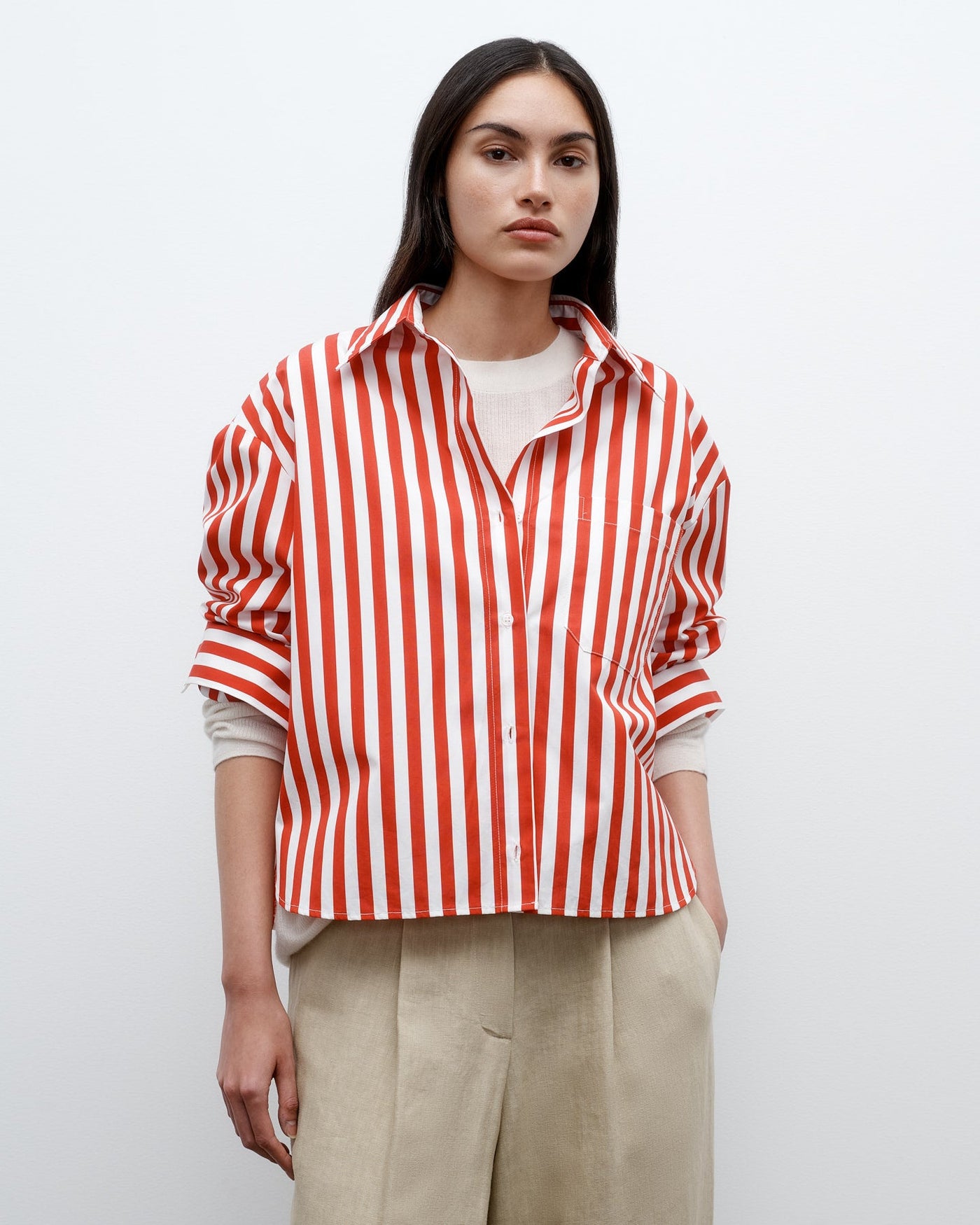 J.D. SHIRT IN RED/WHITE