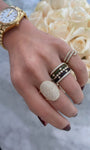 EF Collection Diamond Jumbo Oval Ring at Romi Boutique