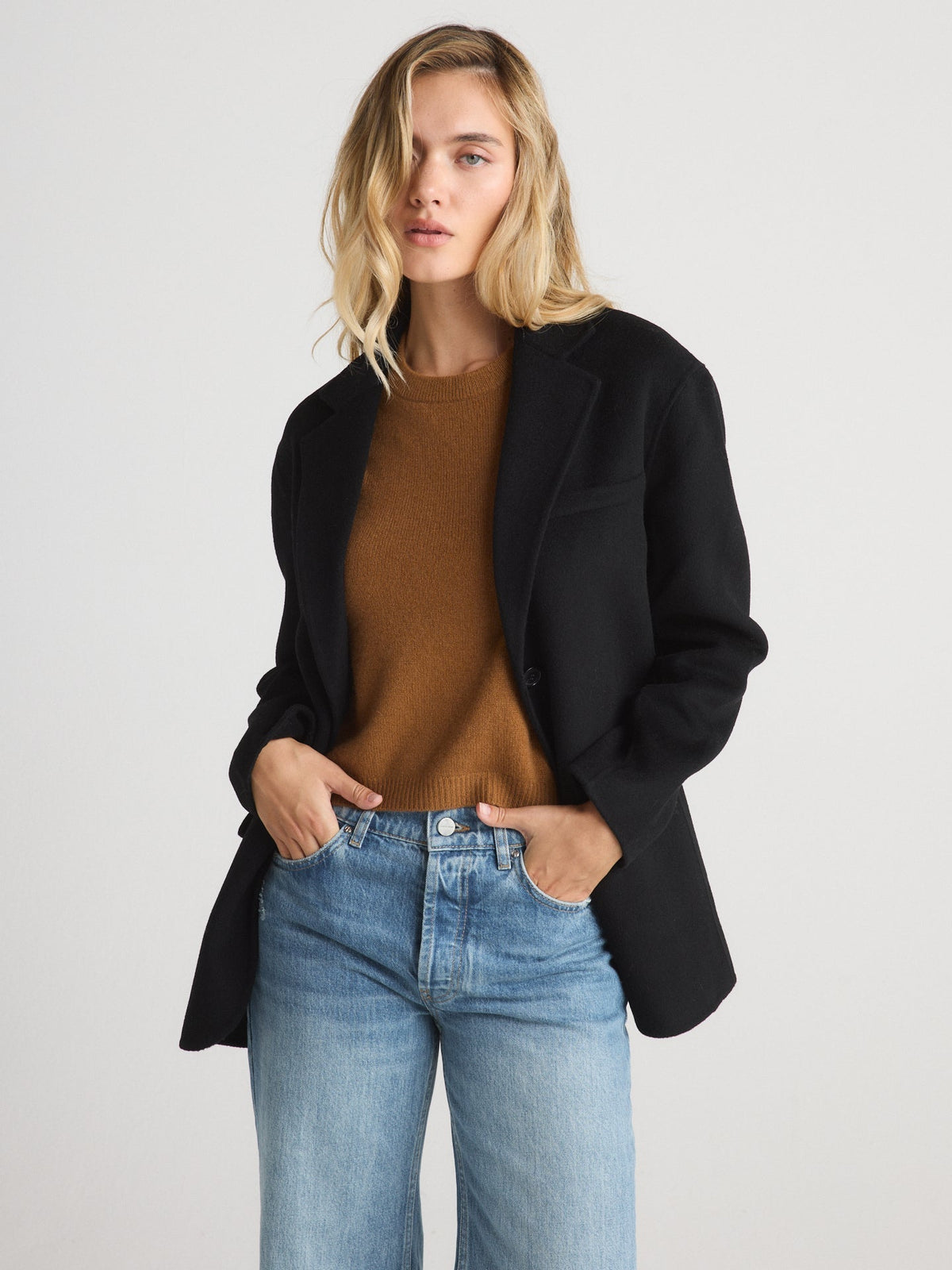 W.Cashmere Camellia Wool Blazer at Romi Boutique