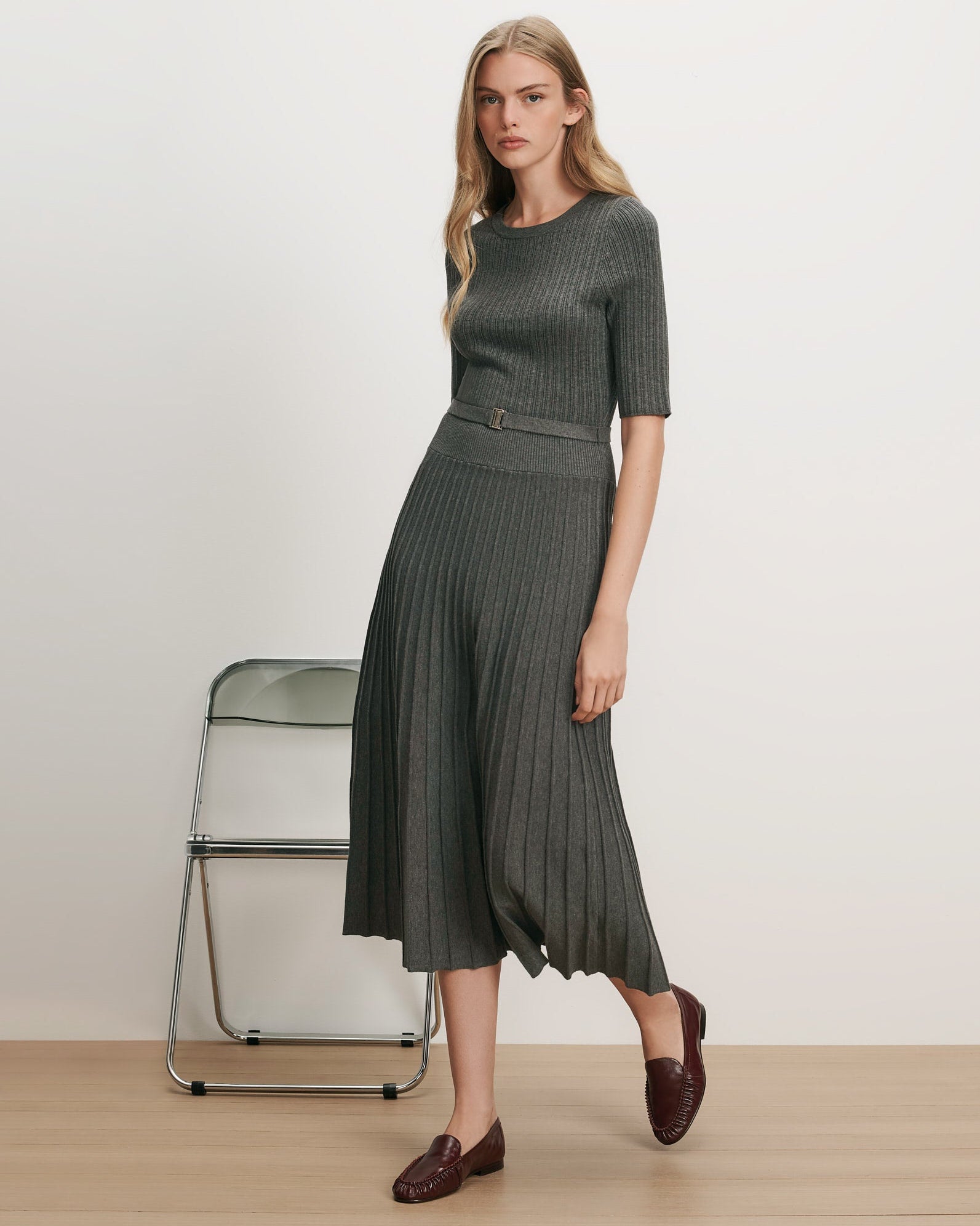 Elthea Belted Midi Dress