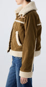 Amo BETTY CORD SHEARLING JACKET at Romi Boutique