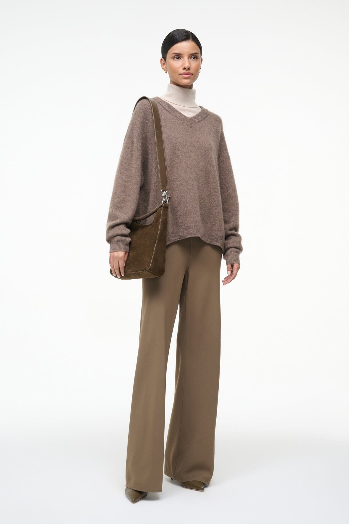 MEL SHOULDER BAG IN TRUFFLE SUEDE