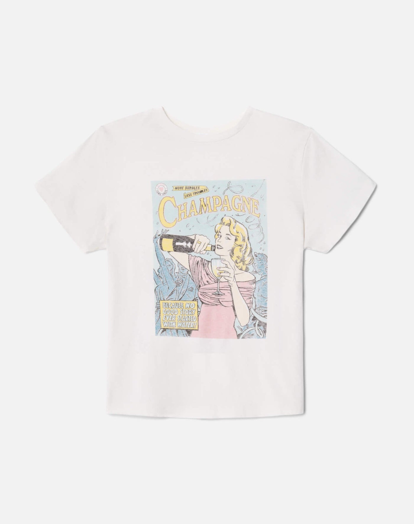 CLASSIC "BUBBLES" TEE IN VINTAGE WHITE - Romi Boutique