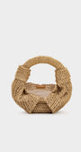 SIMON MILLER RAFFIA LOPSY BAG at Romi Boutique