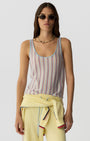 Guest In Residence FINE STRIPE TANK at Romi Boutique