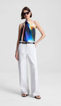 A.L.C Ada Printed Halter Top at Romi Boutique
