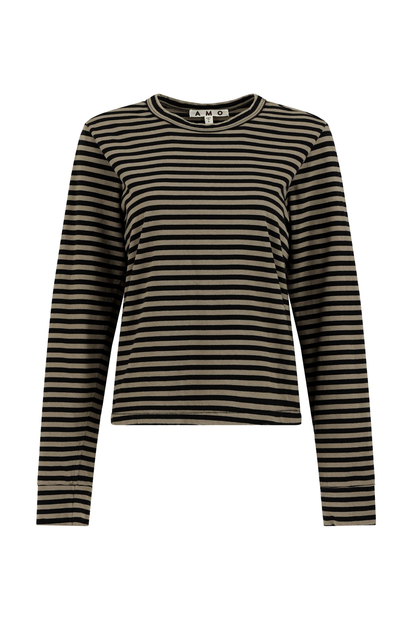 LOVE LONG SLEEVE IN SAND/BLACK STRIPE