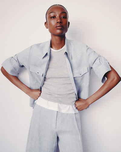 NEW CARTER SHIRT IN LIGHT INDIGO