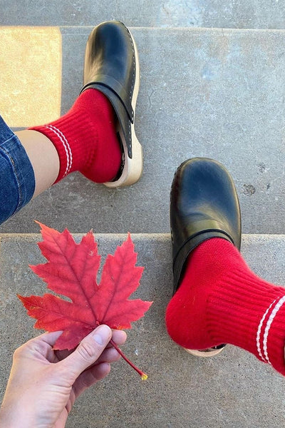 BOYFRIEND SOCKS IN RED - Romi Boutique