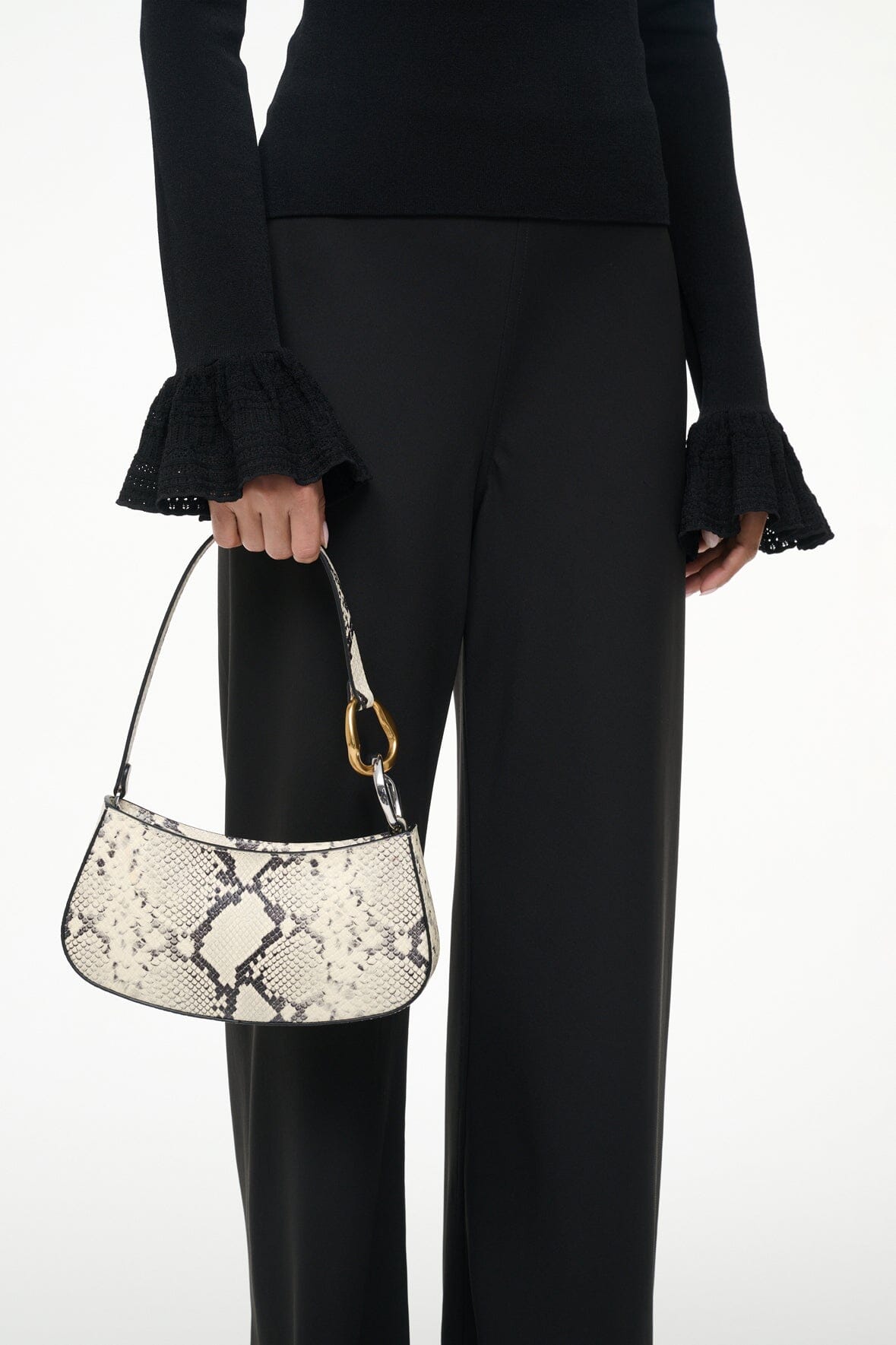 OLLIE BAG IN WHITE SNAKE