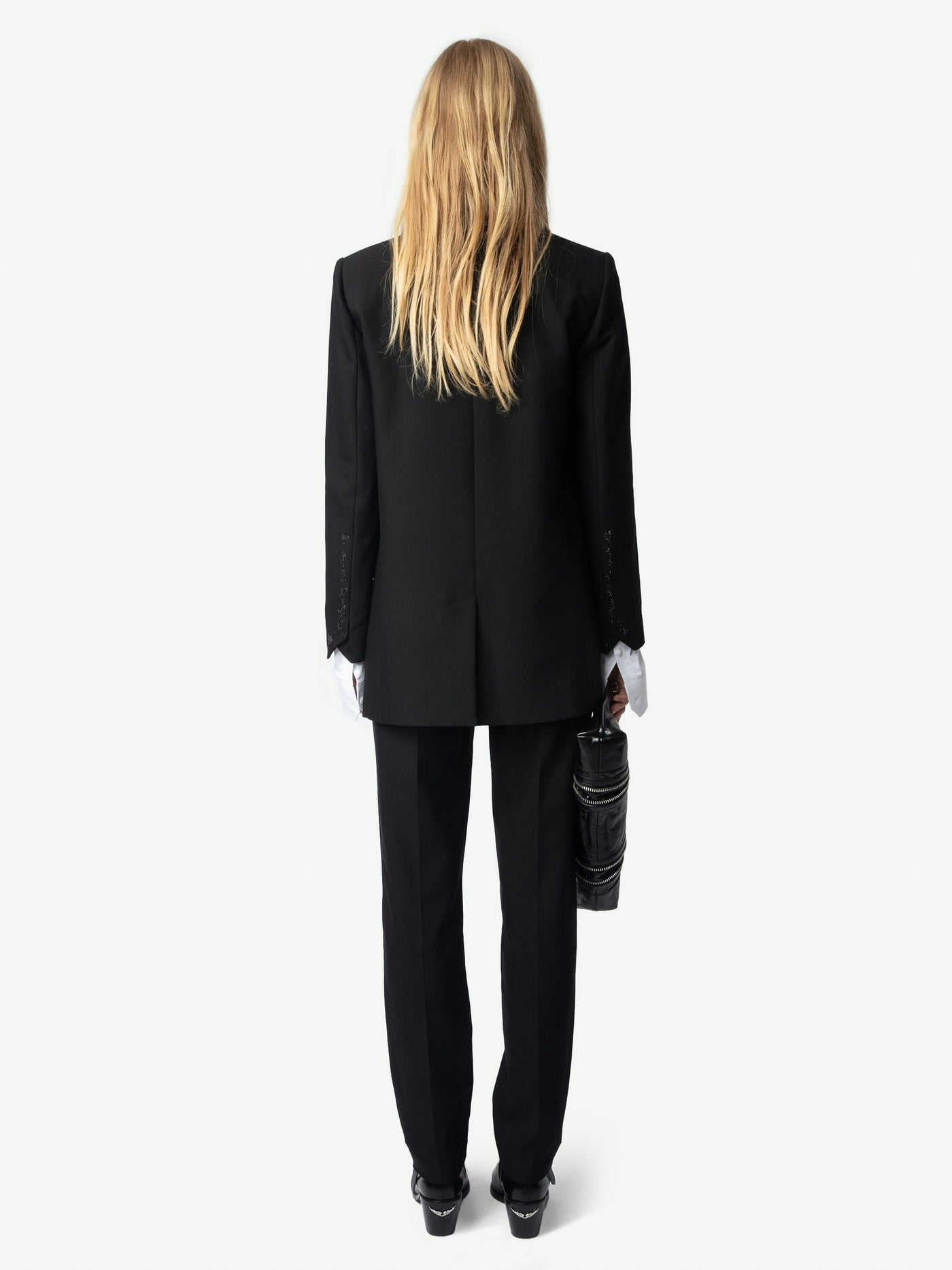 VIVA WOMEN'S RHINESTONE BLAZER IN BLACK
