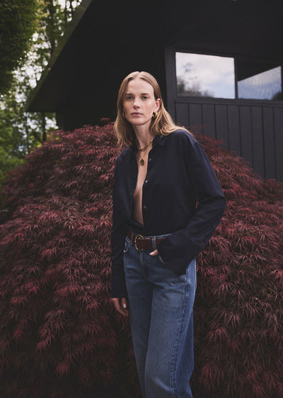 CAMILIA SHIRT IN MIDNIGHT