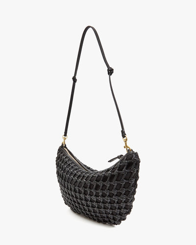 LUNE IN BLACK KNOT WOVEN LEATHER - Romi Boutique
