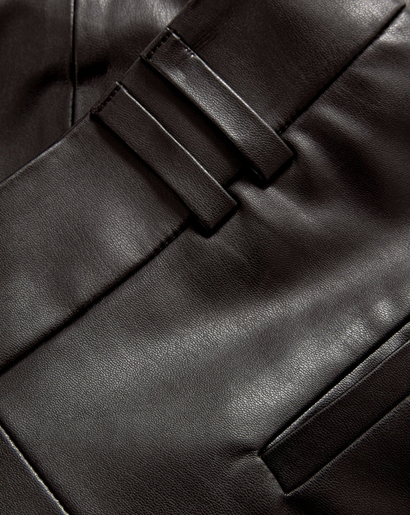 PAVALINE MINI SKIRT IN BLACK VEGAN LEATHER