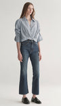A.L.C Leo Striped Cotton Shirt at Romi Boutique