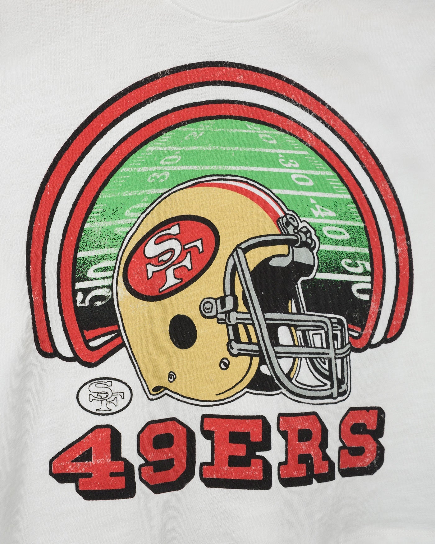 Junk Food 49ERS GAME TIME CROP TEE at Romi Boutique