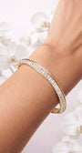Native Gem RAZOR EDGE BANGLE IN GOLD at Romi Boutique