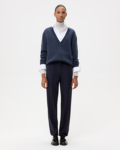DEEP V SWEATER IN SELVEDGE