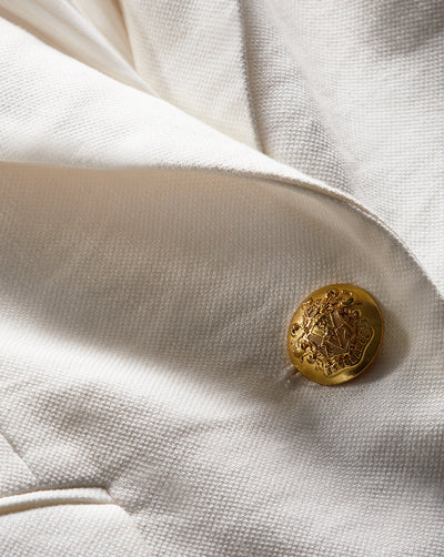 HOSANNA LINEN DICKEY JACKET IN OFF WHITE