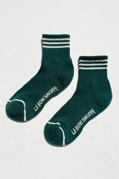 GIRLFRIEND SOCKS IN HUNTER GREEN - Romi Boutique