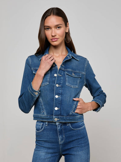 MAVEN DENIM JACKET IN GAGE