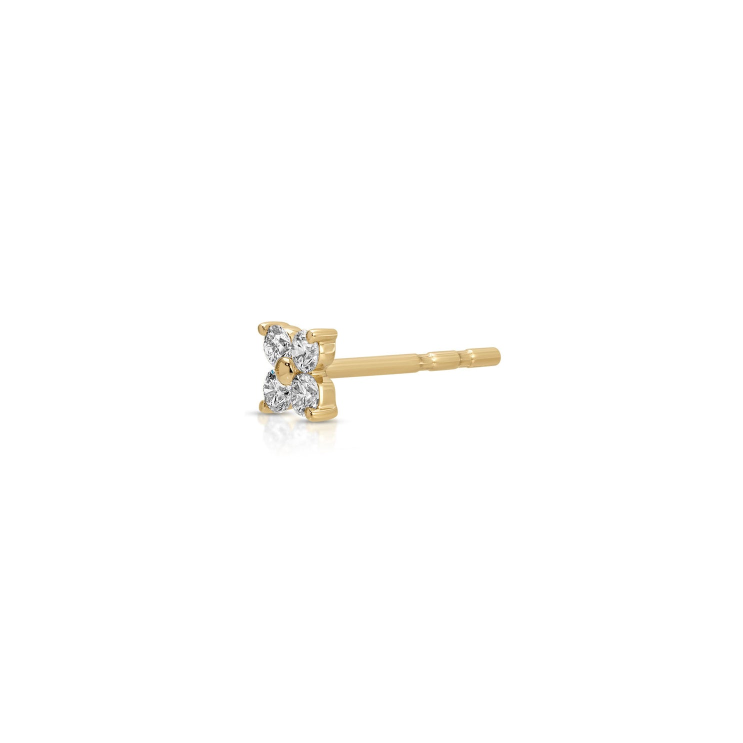 EF Collection Diamond Fleur Stud Earrings at Romi Boutique