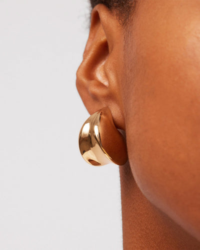 PAIGE PUFF EARRINGS IN HIGH POLISH GOLD - Romi Boutique