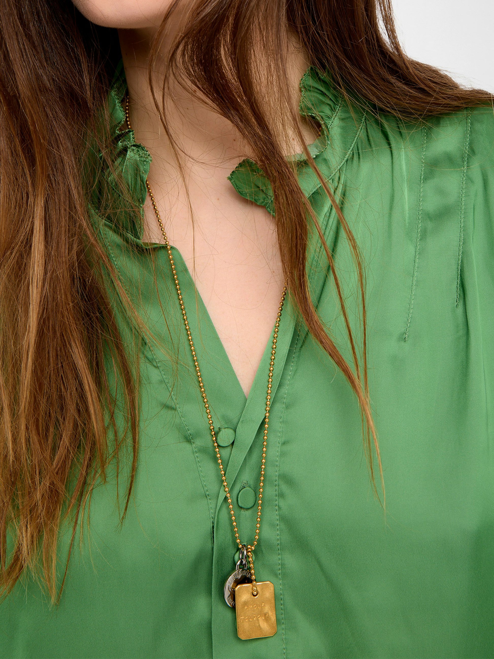 Zadig & Voltaire TOPHER SATIN TOP at Romi Boutique