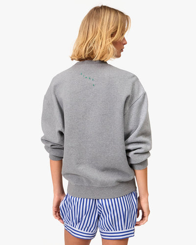 OVERSIZED CIAO SWEATSHIRT IN GREY MELANGE