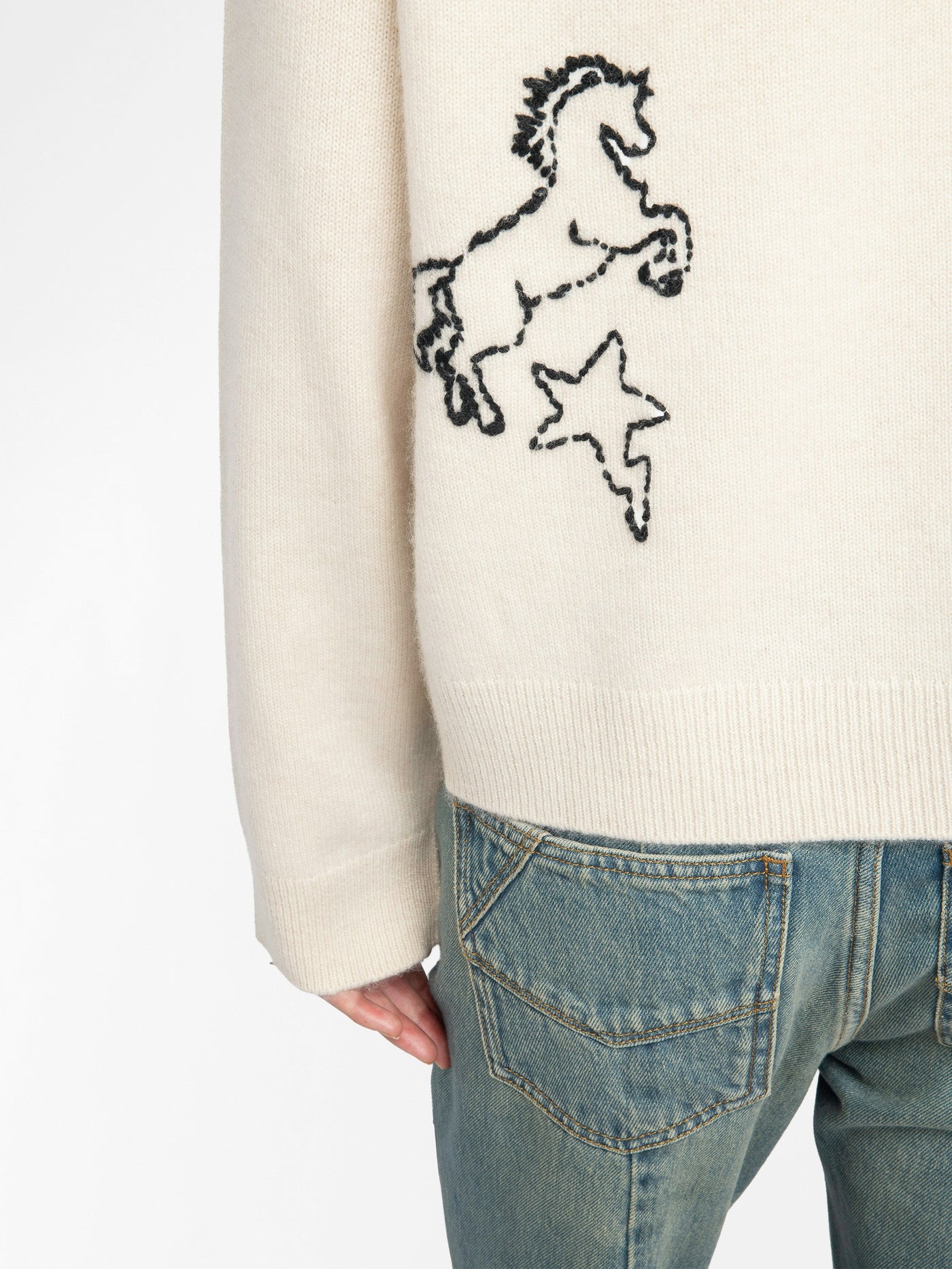 MARKUZ CASHMERE SWEATER IN ECRU