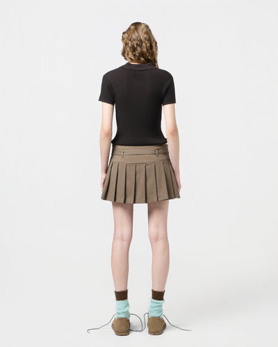 SHRUNKEN POLO IN BURNT COCOA