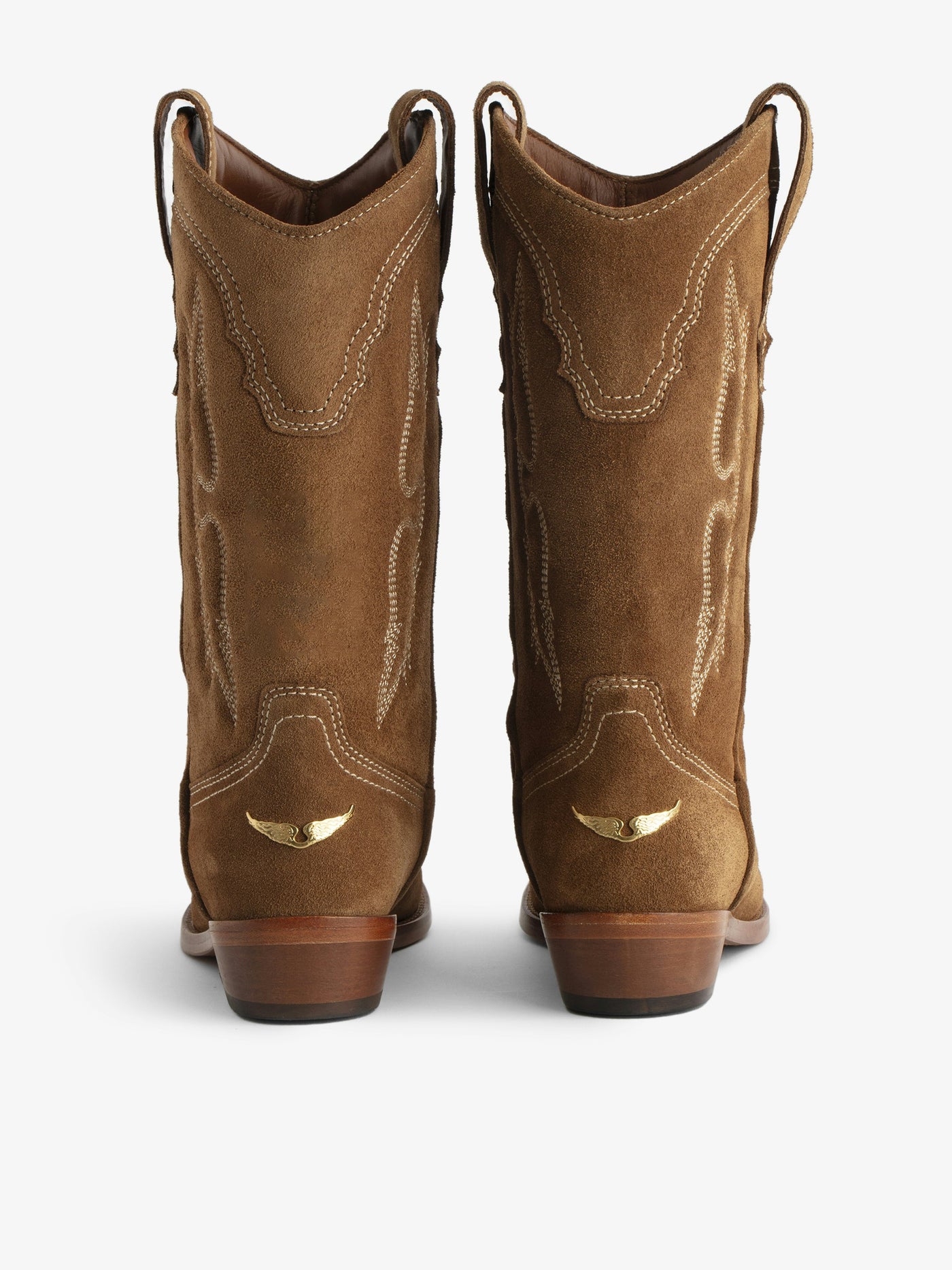 TEX WESTERN SUEDE BOOTS IN COGNAC