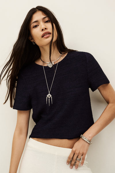 KENZA TOP IN NAVY