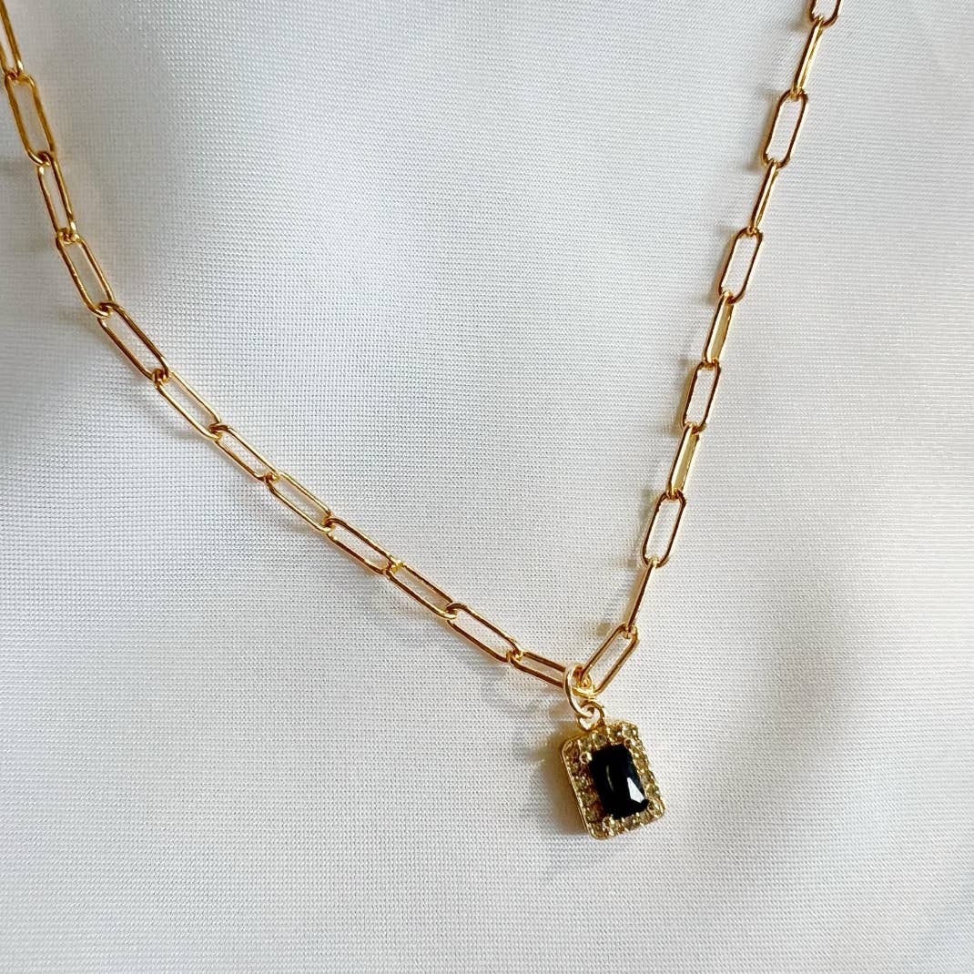 SHAINA PAPERCLIP NECKLACE IN GOLD - Romi Boutique