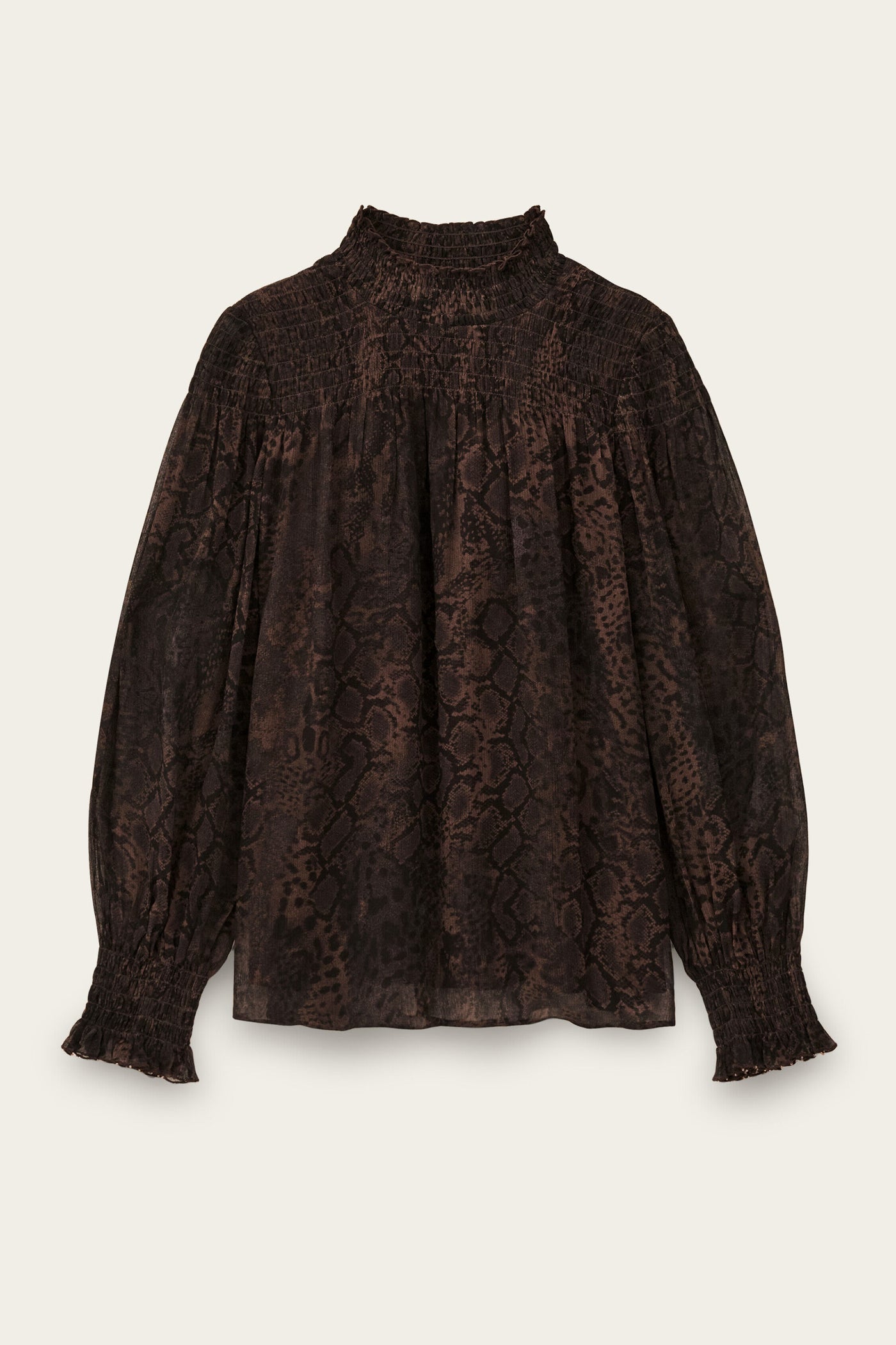 SHAMY TOP IN MARRON