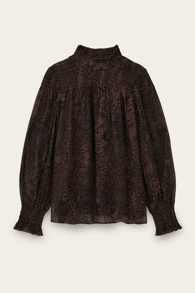 SHAMY TOP IN MARRON