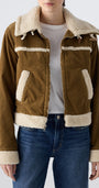 Amo BETTY CORD SHEARLING JACKET at Romi Boutique