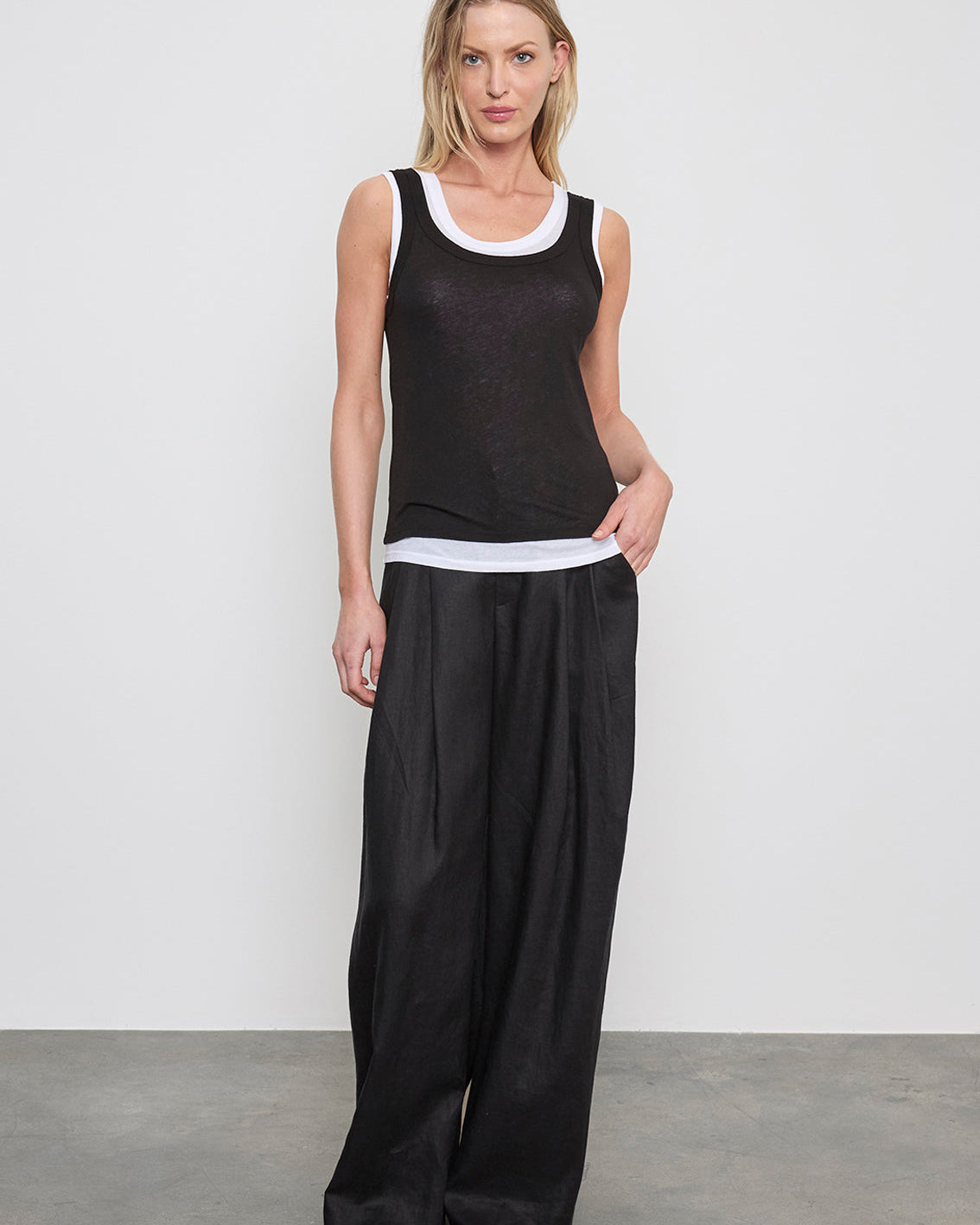 Tissue Jersey Layered Tank