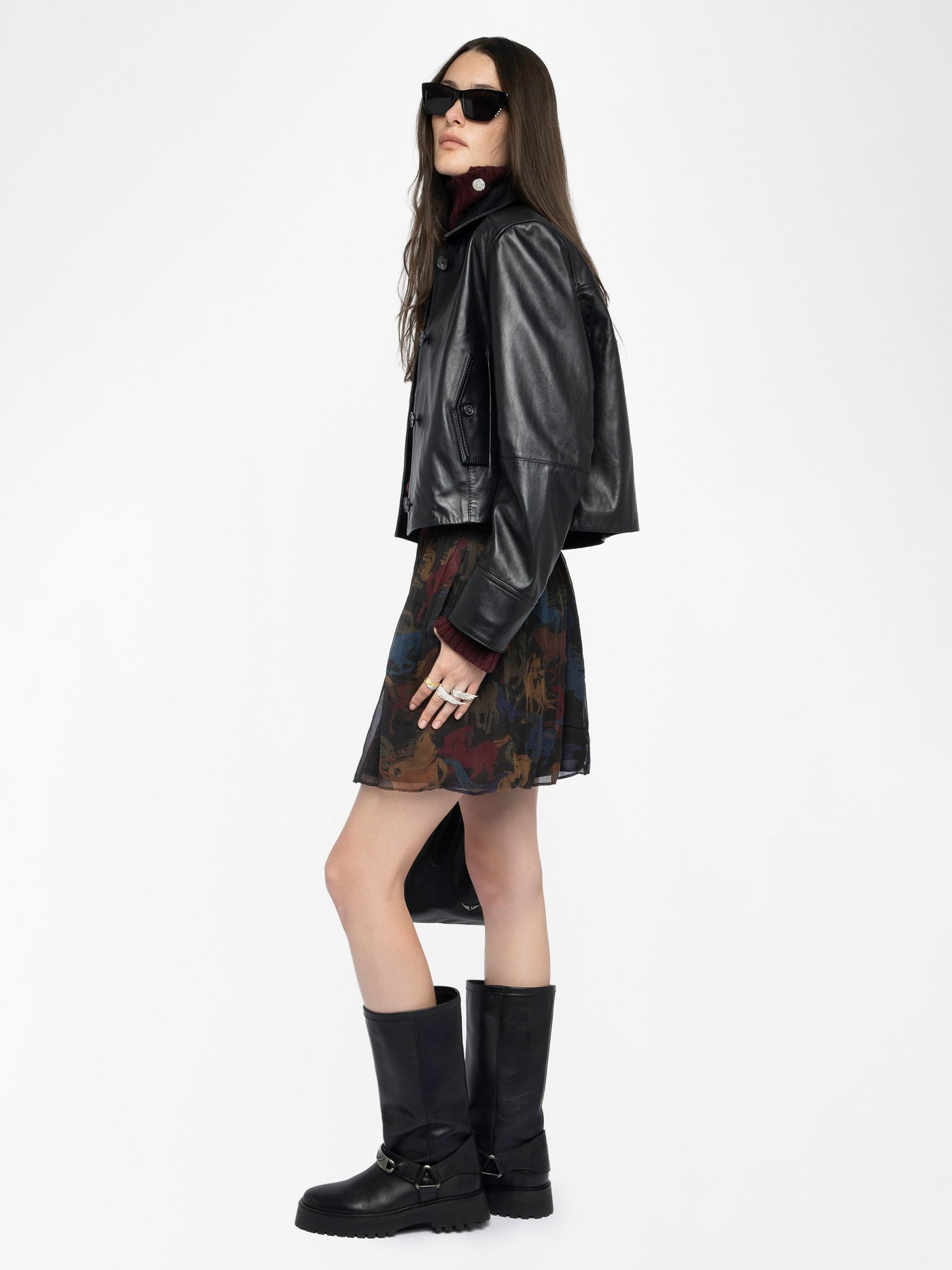JADYS HORSES SKIRT IN DARK CHOCOLATE
