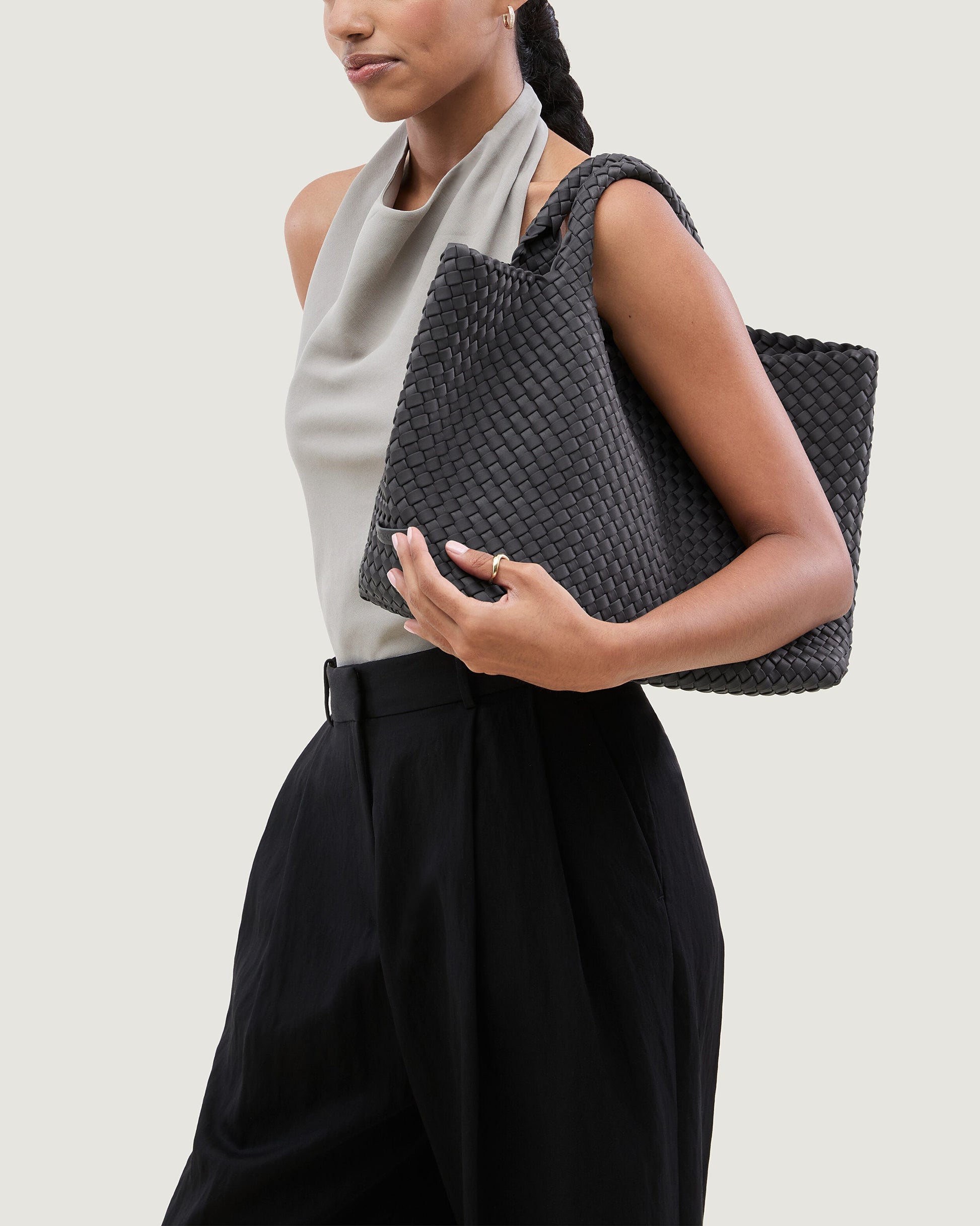 Naghedi ST. BARTHS MEDIUM TOTE IN ASH at Romi Boutique
