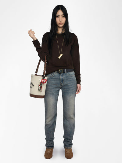 CICI SWEATER IN DARK CHOCOLATE