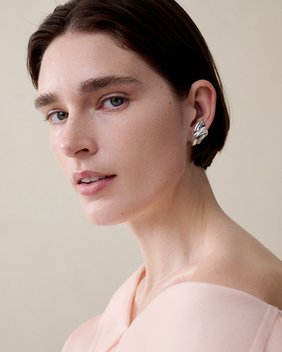 PORTIA EARRINGS IN HIGH POLISH SILVER