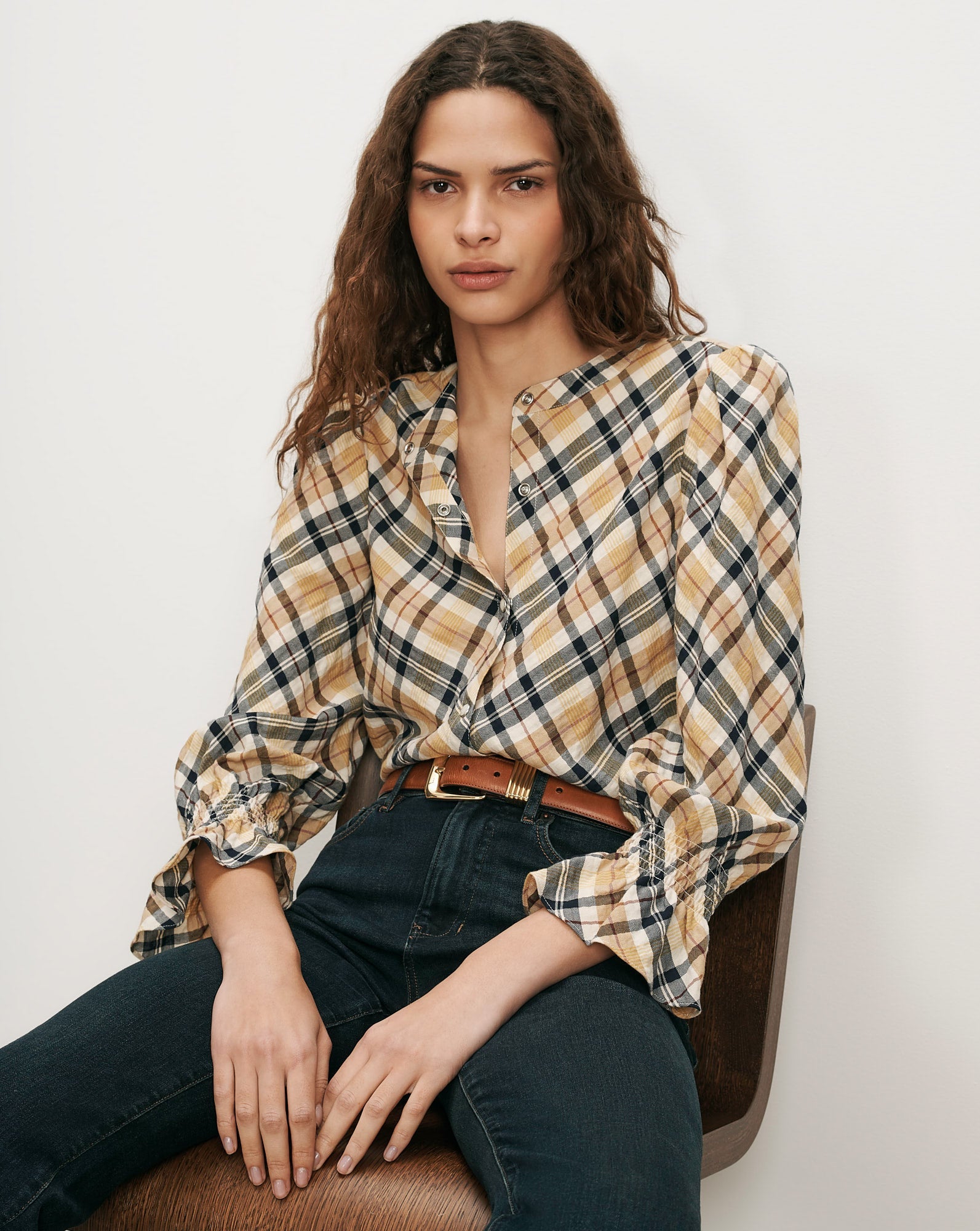 Ashlynn Plaid Blouse